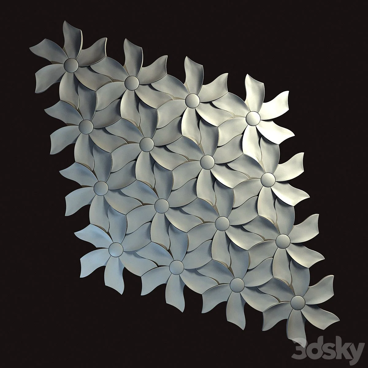 3d tile Kaza Concrete - Petal